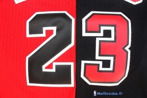 Maillot NBA Pas Cher Chicago Bulls Michael Jordan 23 Rouge Noir Blanc