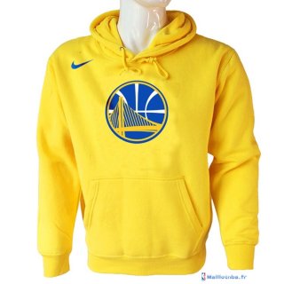 Sweat Capuche NBA Golden State Warriors Nike Jaune