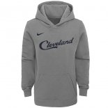 Cleveland Cavaliers Nike Gray Earned Edition Logo Essential Pullover Hoodie