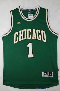 Maillot NBA Pas Cher Chicago Bulls Derrick Rose 1 Vert Blanc