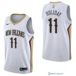 Maillot NBA Pas Cher New Orleans Pelicans Jrue Holiday 11 Blanc Association 2017/18