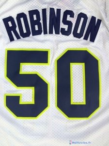 Maillot NCAA Pas Cher Navy David Robinson 50 Blanc