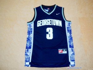Maillot NCAA Pas Cher Georgetown Hoyas Allen Iverson 3 Bleu