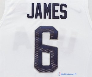 Maillot NBA Pas Cher USA 2016 James 6 Blanc