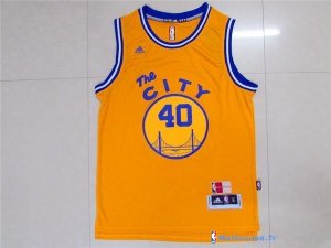 Maillot NBA Pas Cher Golden State Warriors Harrison Barnes 40 Jaune