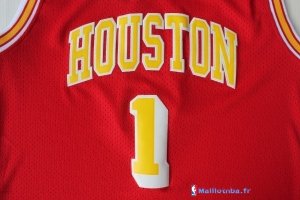 Maillot NBA Pas Cher Houston Rockets Tracy McGrady 1 Retro Rouge Or