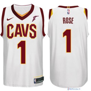 Maillot NBA Pas Cher Cleveland Cavaliers Derrick Rose 1 Blanc 2017/18