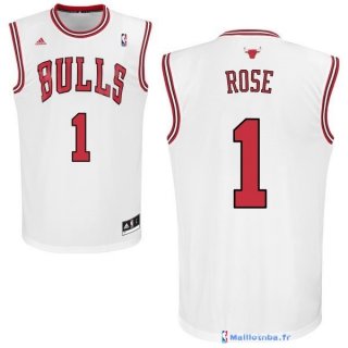 Maillot NBA Pas Cher Chicago Bulls Derrick Rose 1 Blanc