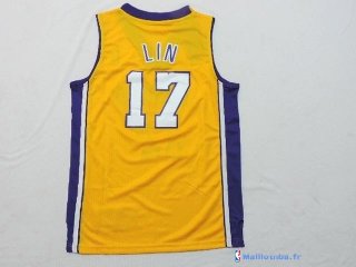 Maillot NBA Pas Cher Los Angeles Lakers Junior Jeremy Lin 17 Jaune