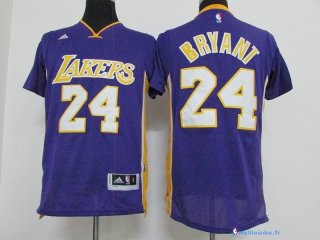 Maillot NBA Pas Cher Los Angeles Lakers Kobe Bryant 24 Pourpre MC