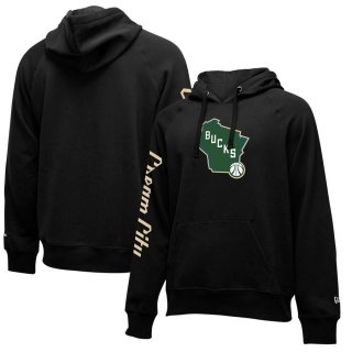 Milwaukee Bucks New Era Black 2019/20 City Edition Pullover Hoodie