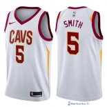Maillot NBA Pas Cher Cleveland Cavaliers JR. Smith 5 Blanc Association 2017/18