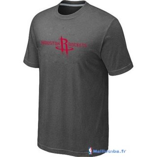 T-Shirt NBA Pas Cher Houston Rockets Gris Fer