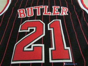 Maillot NBA Pas Cher Chicago Bulls Junior Jimmy Butler 21 Noir Bande