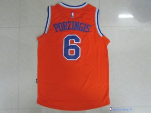 Maillot NBA Pas Cher New York Knicks Kristaps Porzingis 6 Orange