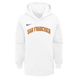 Golden State Warriors Nike White Hardwood Classics Club Pullover Fleece Hoodie