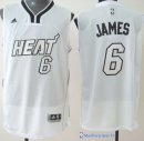 Maillot NBA Pas Cher Miami Heat LeBron James 6 Blanc