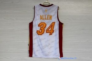 Maillot NBA Pas Cher Miami Heat Ray Allen 34 Blanc Or