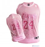 Maillot NBA Pas Cher Los Angeles Lakers Femme Kobe Bryant 24 Rouge Blanc