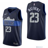 Maillot NBA Pas Cher Dallas Mavericks Wesley Matthews 23 Noir Statement 2017/18