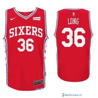 Maillot NBA Pas Cher Philadelphia Sixers Shawn Long 36 Rouge 2017/18