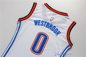 Maillot NBA Pas Cher Oklahoma City Thunder Femme Russell Westbrook 0 Blanc