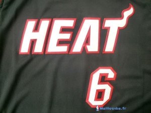 Maillot NBA Pas Cher Miami Heat LeBron James 6 Heat Noir
