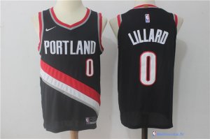 Maillot NBA Pas Cher Portland Trail Blazers Damian Lillard 0 Noir Icon 2017/18