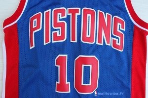 Maillot NBA Pas Cher Detroit Pistons Dennis Rodman 10 Bleu