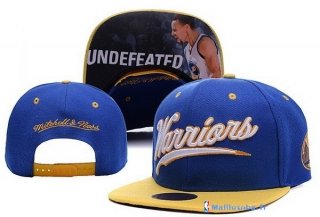 Bonnet NBA Golden State Warriors 2016 Curry Bleu Jaune