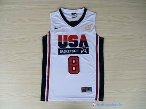 Maillot NBA Pas Cher USA 1992 Pippen 8 Blanc