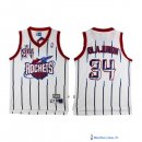 Maillot NBA Pas Cher Houston Rockets Hakeem Abdul Olajuwon 34 Retro Blanc