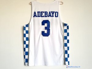 Maillot NCAA Pas Cher Kansas Bam Adebayo 3 Blanc