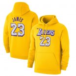 Los Angeles Lakers LeBron James Nike Gold 2019/20 City Edition Name & Number Pullover Hoodie