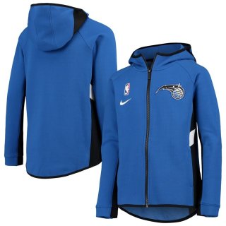 Orlando Magic Nike Blue Team Logo Showtime Raglan Performance Full-Zip Hoodie