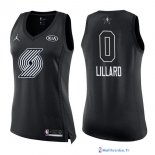 Maillot NBA Pas Cher All Star 2018 Femme Damian Lillard 0 Noir