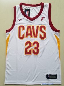 Maillot NBA Pas Cher Cleveland Cavaliers Junior LeBron James 23 Blanc 2017/18