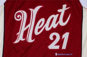 Maillot NBA Pas Cher Noël Miami Heat Blancside 21 Rouge