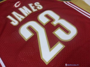 Maillot NBA Pas Cher Cleveland Cavaliers LeBron James 23 Retro Dentelle Rouge