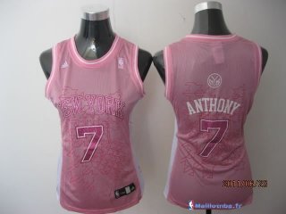 Maillot NBA Pas Cher New York Knicks Femme Carmelo Anthony 7 Rose