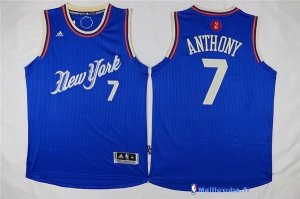 Maillot NBA Pas Cher Noël New York Knicks Anthony 7 Bleu