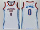 Maillot NBA Pas Cher Oklahoma City Thunder Femme Russell Westbrook 0 Blanc