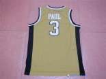 Maillot NCAA Pas Cher Wake Forest Chris Paul 3 Or