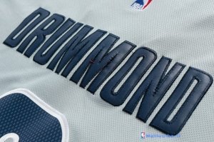 Maillot NBA Pas Cher Detroit Pistons Andre Drummond 0 Gris