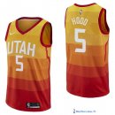 Maillot NBA Pas Cher Utah Jazz Rodney Hood 5 Nike Jaune Ville 2017/18