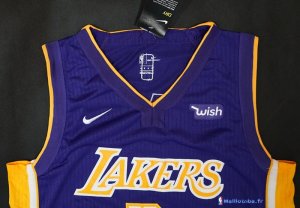 Maillot NBA Pas Cher Los Angeles Lakers Lonzo Ball 2 Purpura 2017/18