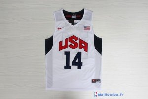 Maillot NBA Pas Cher USA 2012 Anthony Davis 14 Blanc