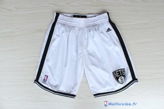 Pantalon NBA Pas Cher Brooklyn Nets Blanc