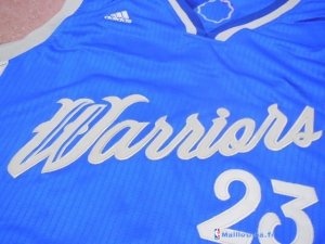 Maillot NBA Pas Cher Noël Golden State Warriors Vert 23 Bleu