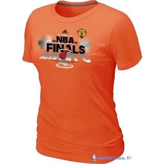 T-Shirt NBA Pas Cher Femme Miami Heat Orange 1